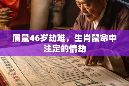 属鼠46岁劫难，生肖鼠命中注定的情劫