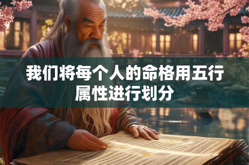 我们将每个人的命格用五行属性进行划分