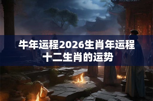 牛年运程2026生肖年运程 十二生肖的运势 牛年运程2026生肖年运程 十二生肖的运势