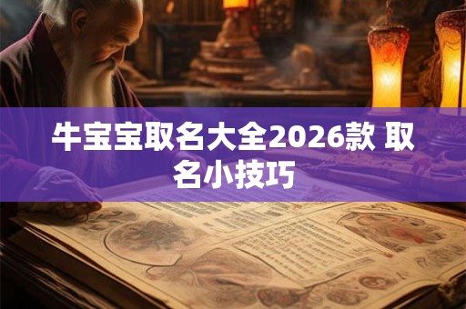 牛宝宝取名大全2026款 取名小技巧