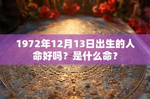 1972年12月13日出生的人命好吗?是什么命? 1972年12月13日出生的人命好吗?是什么命?