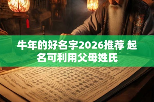 牛年的好名字2026推荐 起名可利用父母姓氏 牛年的好名字2026推荐 起名可利用父母姓氏