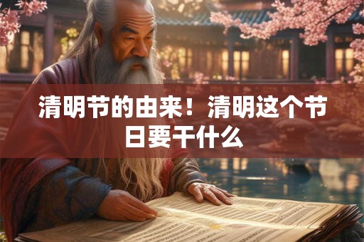 清明节的由来！清明这个节日要干什么