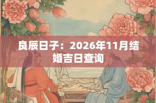 良辰日子：2026年11月结婚吉日查询