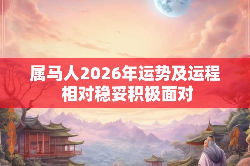 属马人2026年运势及运程 相对稳妥积极面对 属马人2026年运势及运程 相对稳妥积极面对