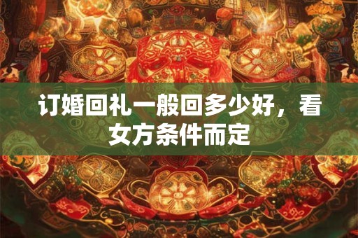 订婚回礼一般回多少好，看女方条件而定