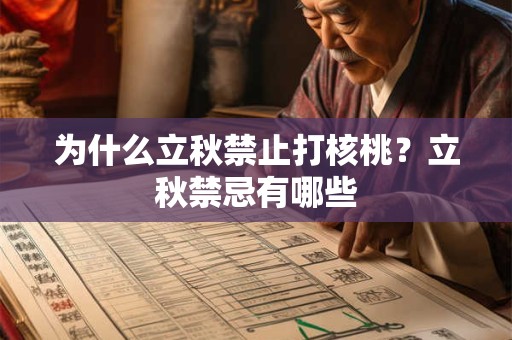 为什么立秋禁止打核桃？立秋禁忌有哪些