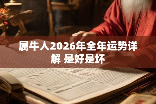 属牛人2026年全年运势详解 是好是坏 属牛人2026年全年运势详解 是好是坏