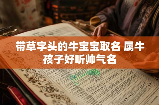 带草字头的牛宝宝取名 属牛孩子好听帅气名 带草字头的牛宝宝取名 属牛孩子好听帅气名
