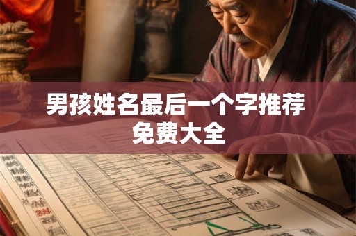 男孩姓名最后一个字推荐 免费大全