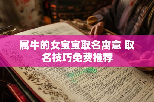 属牛的女宝宝取名寓意 取名技巧免费推荐