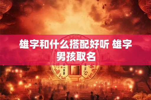 雄字和什么搭配好听 雄字男孩取名