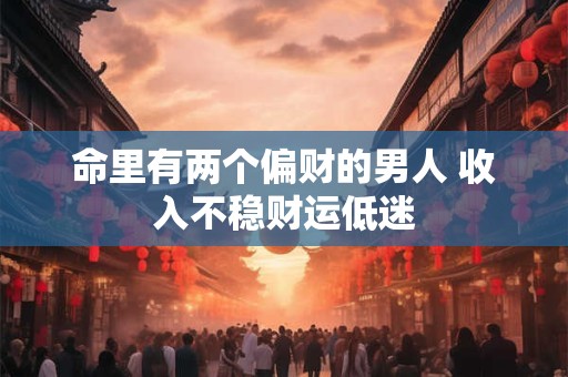 命里有两个偏财的男人 收入不稳财运低迷 命里有两个偏财的男人 收入不稳财运低迷