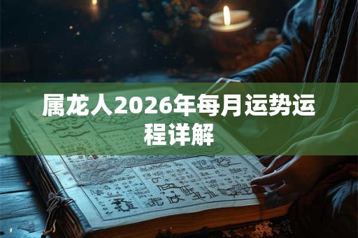 属龙人2026年每月运势运程详解
