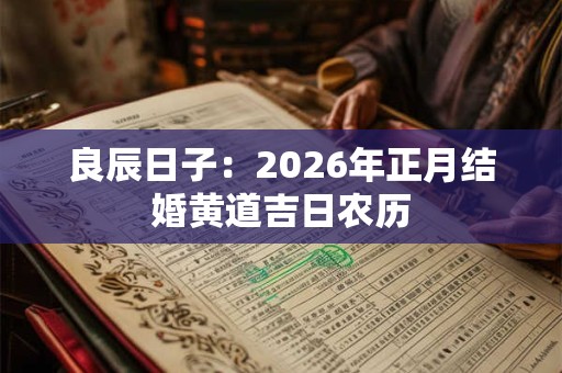 良辰日子：2026年正月结婚黄道吉日农历