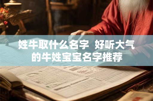姓牛取什么名字 好听大气的牛姓宝宝名字推荐 姓牛取什么名字 好听大气的牛姓宝宝名字推荐