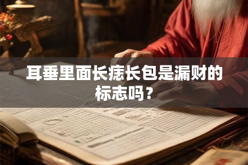 耳垂里面长痣长包是漏财的标志吗？