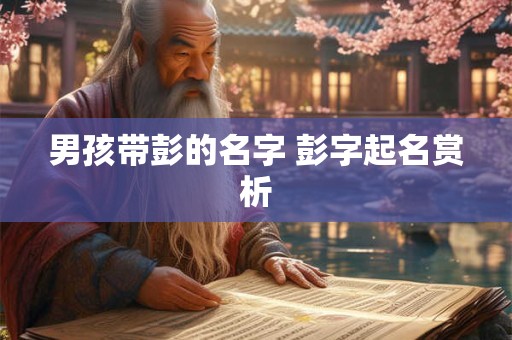 男孩带彭的名字 彭字起名赏析 男孩带彭的名字 彭字起名赏析