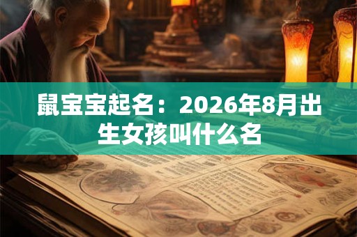 鼠宝宝起名：2026年8月出生女孩叫什么名