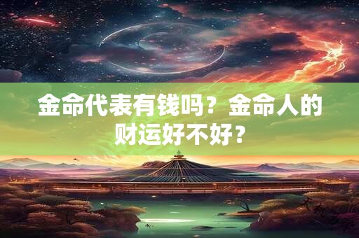 金命代表有钱吗？金命人的财运好不好？