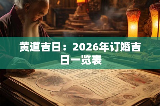 黄道吉日:2026年订婚吉日一览表 黄道吉日:2026年订婚吉日一览表