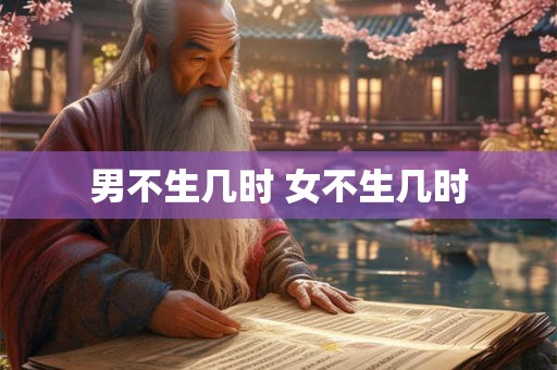男不生几时 女不生几时 男不生几时 女不生几时