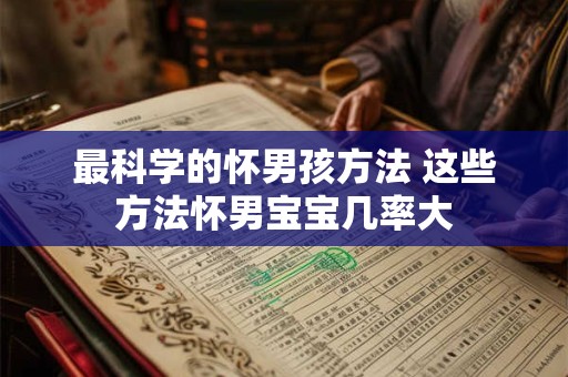 最科学的怀男孩方法 这些方法怀男宝宝几率大