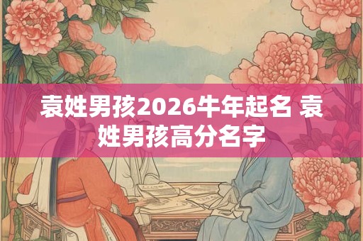 袁姓男孩2026牛年起名 袁姓男孩高分名字