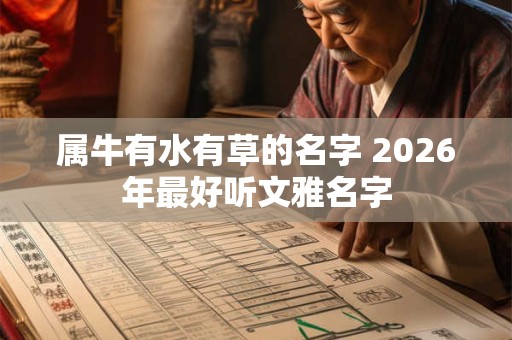 属牛有水有草的名字 2026年最好听文雅名字