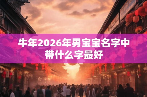 牛年2026年男宝宝名字中带什么字最好 牛年2026年男宝宝名字中带什么字最好