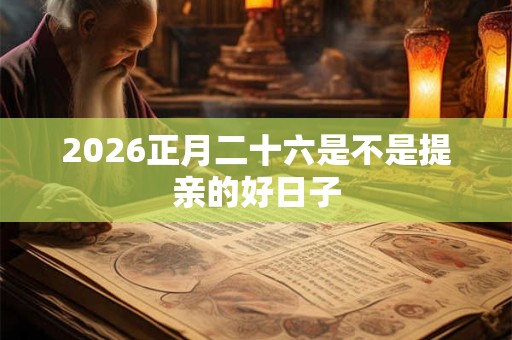 2026正月二十六是不是提亲的好日子 2026正月二十六是不是提亲的好日子