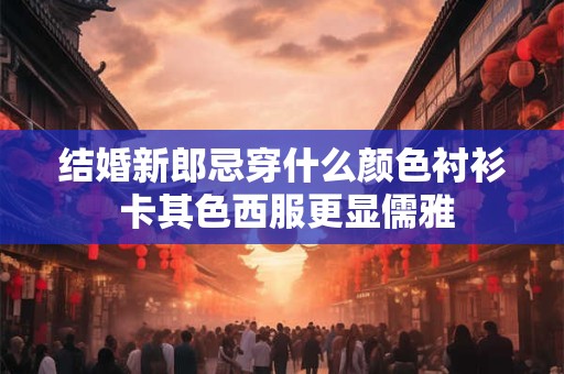 结婚新郎忌穿什么颜色衬衫 卡其色西服更显儒雅