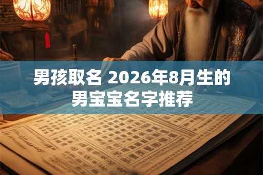 男孩取名 2026年8月生的男宝宝名字推荐 男孩取名 2026年8月生的男宝宝名字推荐