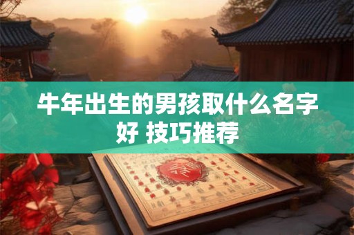 牛年出生的男孩取什么名字好 技巧推荐 牛年出生的男孩取什么名字好 技巧推荐