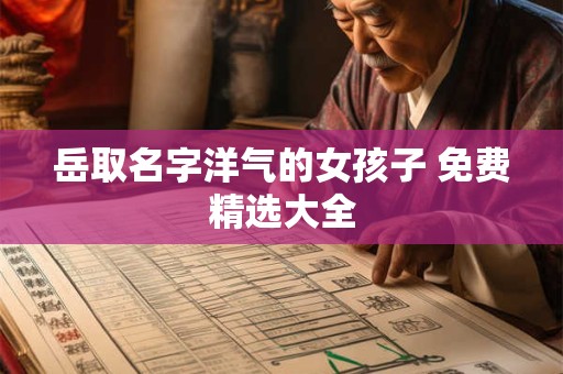 岳取名字洋气的女孩子 免费精选大全