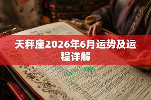 天秤座2026年6月运势及运程详解