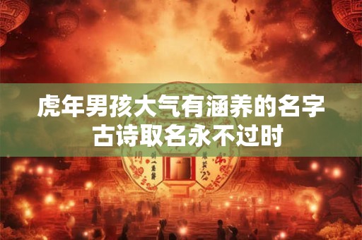 虎年男孩大气有涵养的名字  古诗取名永不过时