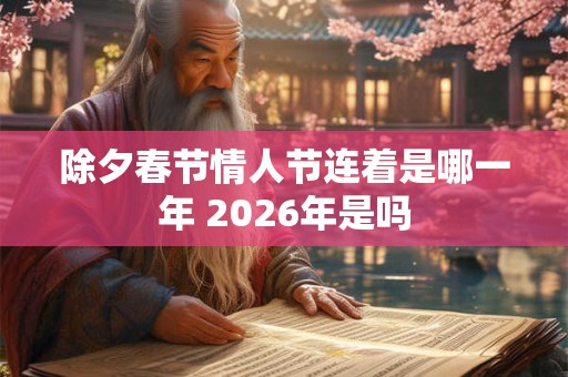 除夕春节情人节连着是哪一年 2026年是吗 除夕春节情人节连着是哪一年 2026年是吗