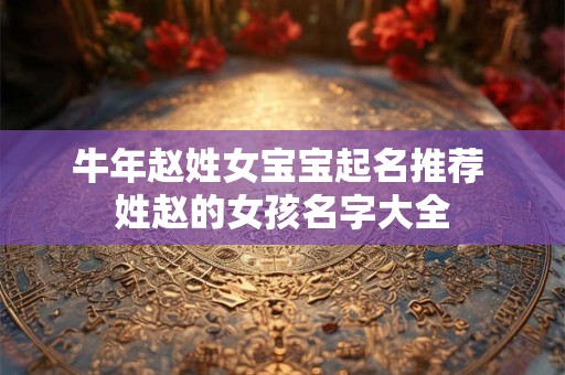 牛年赵姓女宝宝起名推荐 姓赵的女孩名字大全