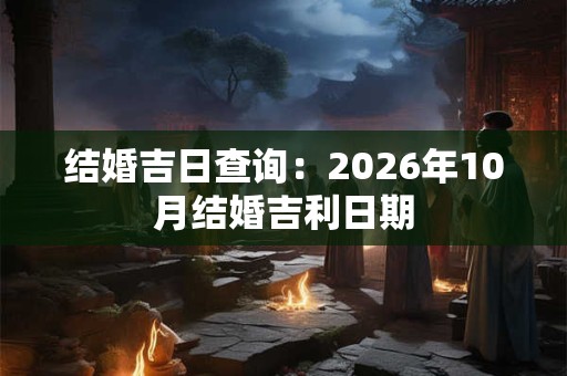 结婚吉日查询:2026年10月结婚吉利日期 结婚吉日查询:2026年10月结婚吉利日期