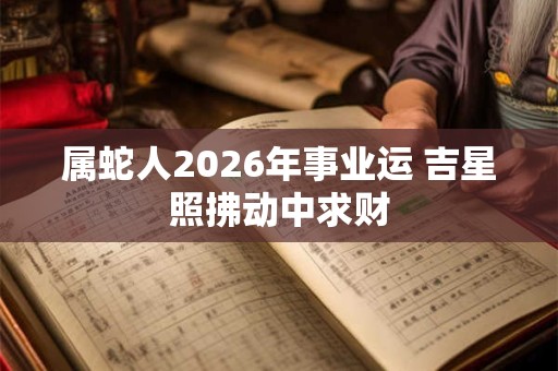 属蛇人2026年事业运 吉星照拂动中求财