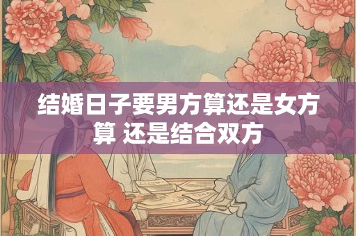 结婚日子要男方算还是女方算 还是结合双方
