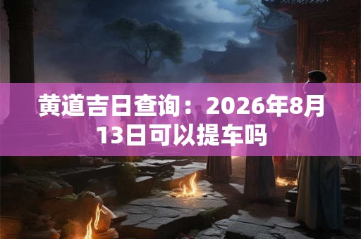 黄道吉日查询:2026年8月13日可以提车吗 黄道吉日查询:2026年8月13日可以提车吗