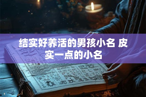 结实好养活的男孩小名 皮实一点的小名