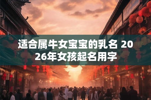适合属牛女宝宝的乳名 2026年女孩起名用字