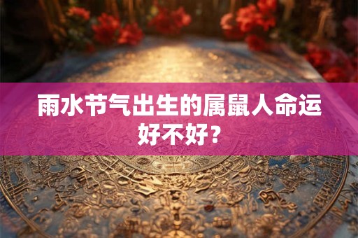 雨水节气出生的属鼠人命运好不好？