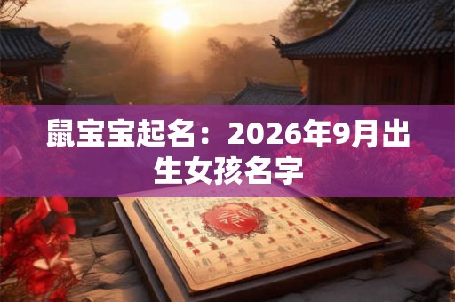 鼠宝宝起名：2026年9月出生女孩名字