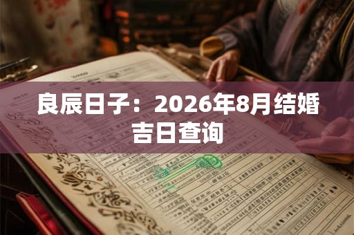 良辰日子:2026年8月结婚吉日查询 良辰日子:2026年8月结婚吉日查询