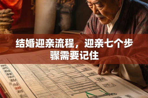 结婚迎亲流程，迎亲七个步骤需要记住