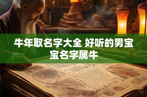 牛年取名字大全 好听的男宝宝名字属牛